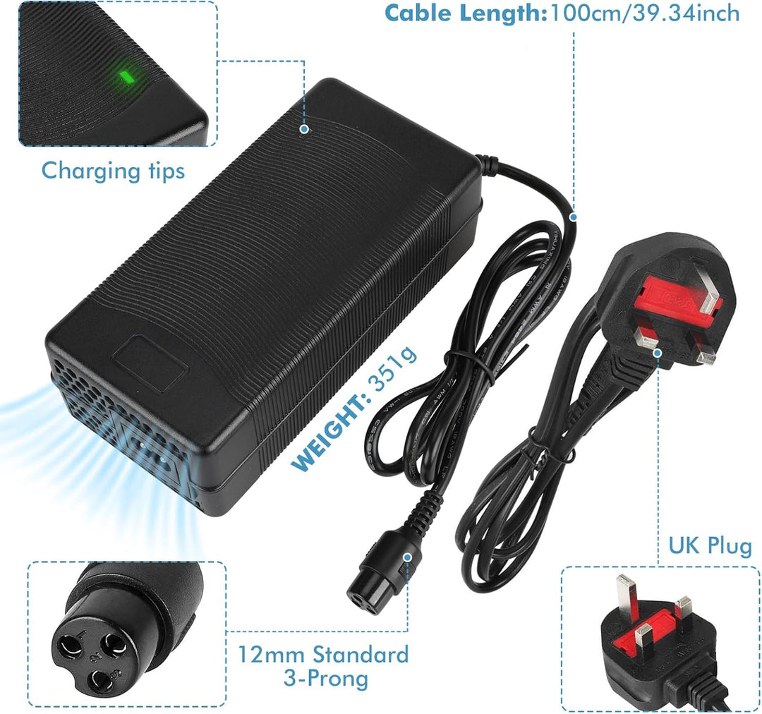 54.6V 2A Ladegeräte für Elektroroller für Kugoo M4/M4 Pro，UrbanGlide E-Cross Pro，48V E Scooter Unive