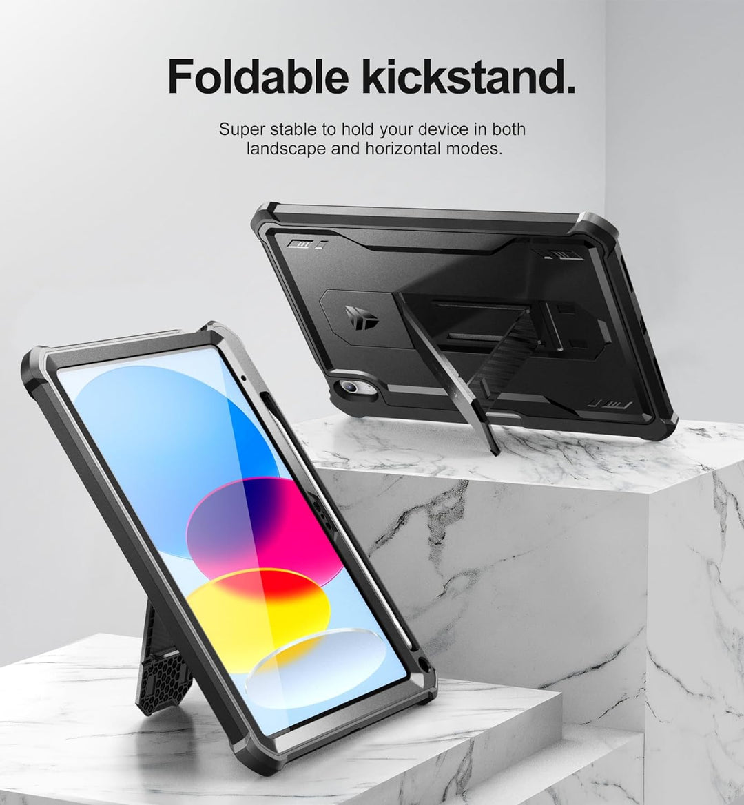 Dexnor Hülle für iPad 10 Generation (2022 Release), 360-Schutz-Ganzkörper-Fall mit eingebautem Displ