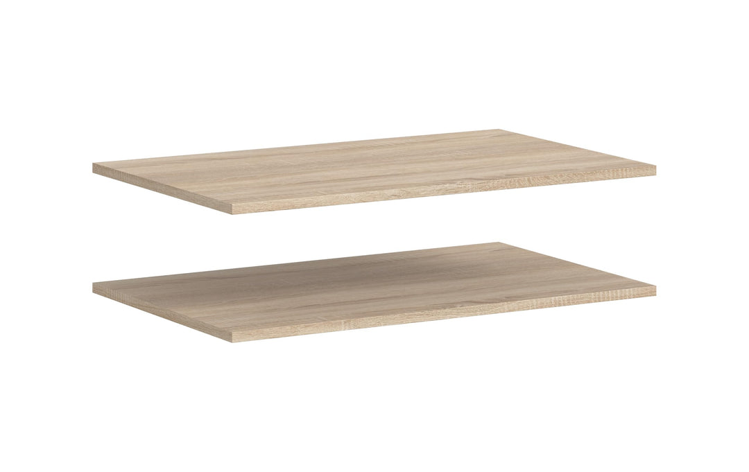 xonox.home – Schrank-Zubehör Einlegeboden-Set Kopenhagen 2X 77x48 cm in Sonoma Eiche – 2er Pack Fach