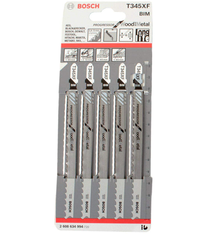 Bosch Stichsägeblätter T345XF 5Stk.