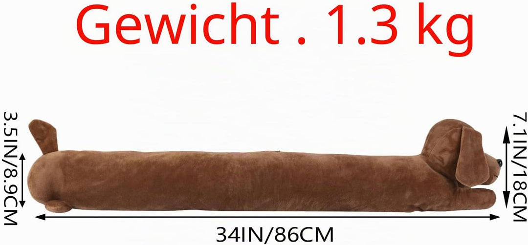 Zugluftstopper für Hunde unter der Tür, strapazierfähig, 1.4 kg, 86.4 cm, dekorativer Stoff, Tür-Zug