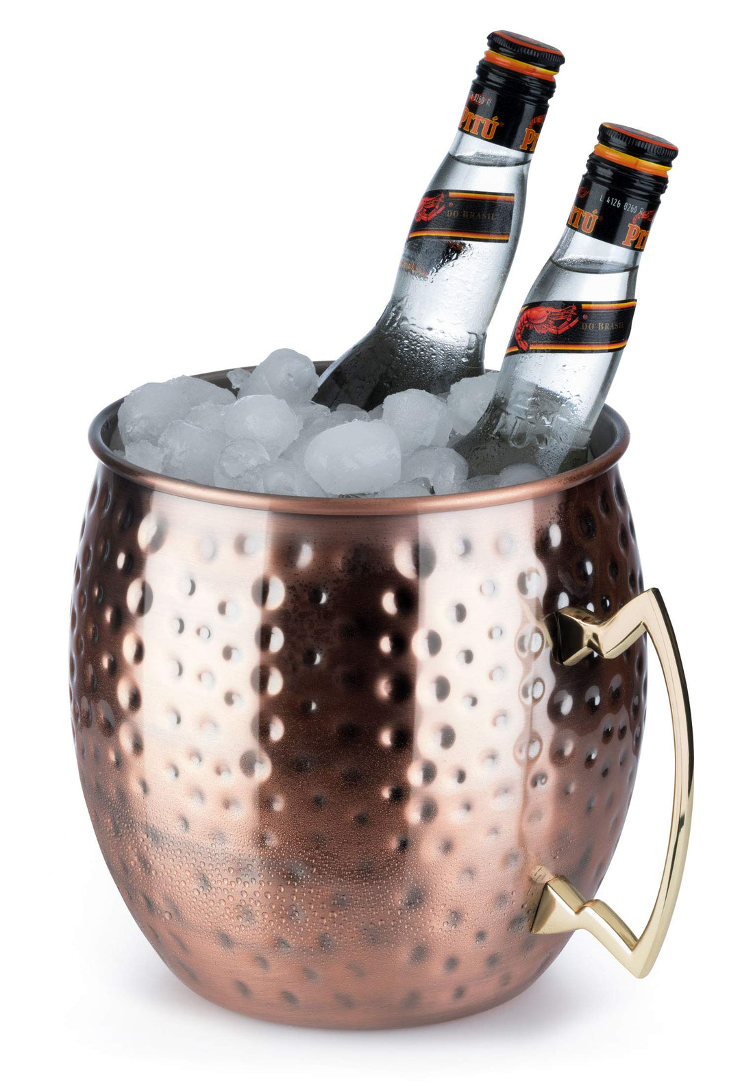 Moscow Mule Flaschenkühler, 5 Liter Volumen, hochwertiger Edelstahl-Kühler, lebensmittelecht, Hammer