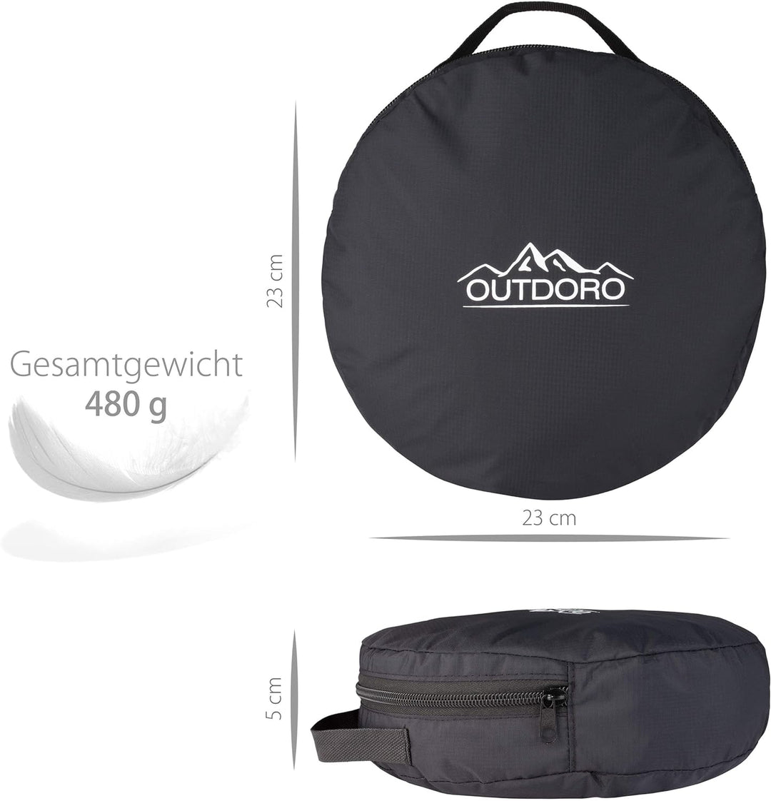 Outdoro Moskitonetz inklusive Klebehaken für Zuhause und Reisen extra-gross für Doppelbett & Einzelb