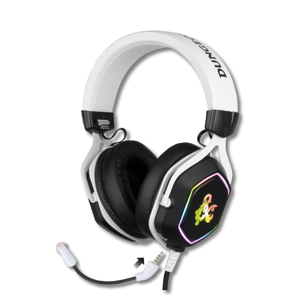 Konix Dungeons & Dragons Gaming-Headset Rainbow für PC - 50 mm Lautsprecher - Mikrofon - 2 m USB-Kab
