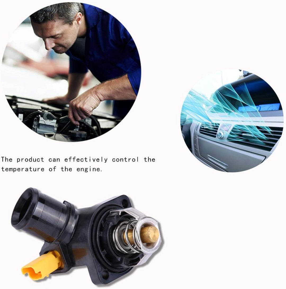 Motorkühlmittel Autothermostat + Thermostatgehäuse für 206 207 SW 1007 Bipper Tepee, für C2 C3, für