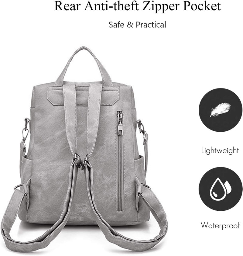 FANDARE Damen Rucksack Schultasche Wasserdicht Handtasche Frauen Umhängetasche Pendler Schulrucksack