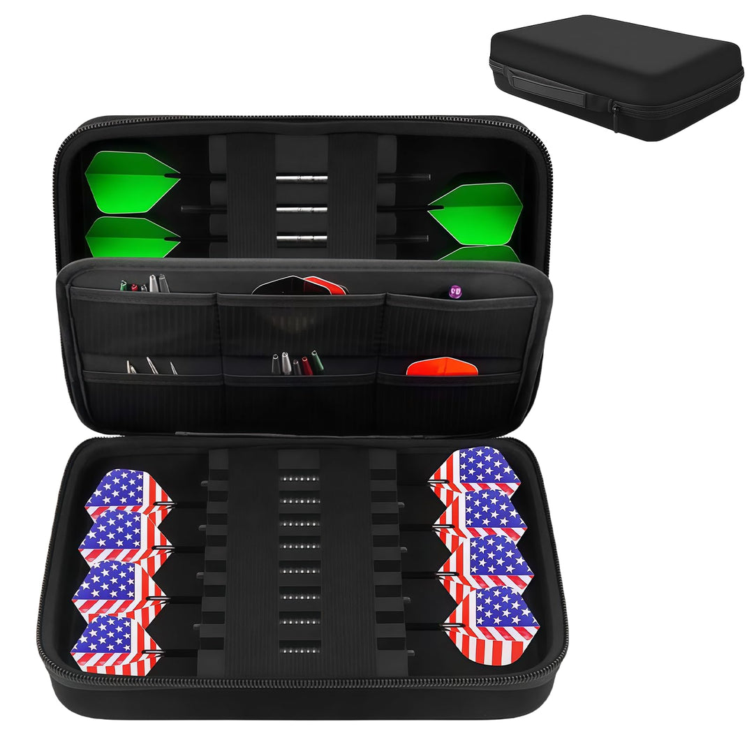 GOEDCH Dart Taschen: Darttasche für 16 Darts, Dartpfeiletui für 16 Darts und Weiteres Zubehör, Dart