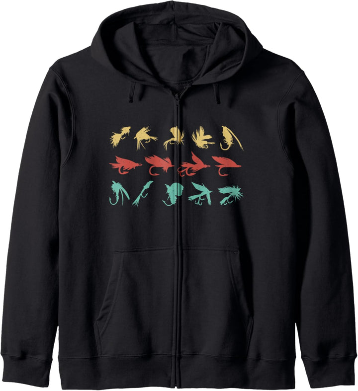 Fliegenfischen Vintage Fliege Nymphe Angler Fliegenfischer Kapuzenjacke