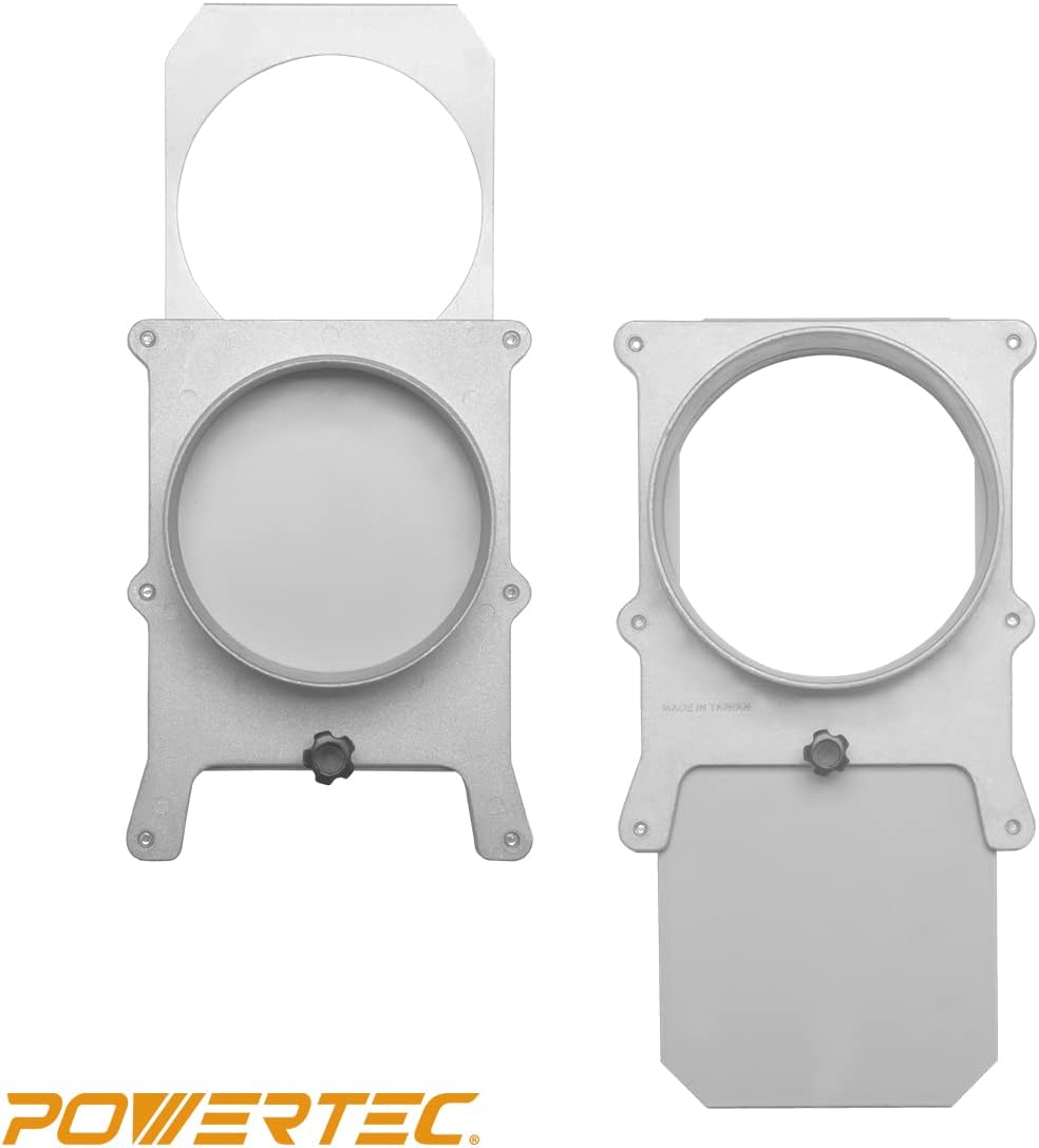 POWERTEC 70227-P2 15,2 cm Aluminium-Blastgitter für Staubsammler/Vakuumarmaturen, 2 Stück Alaun 15,2