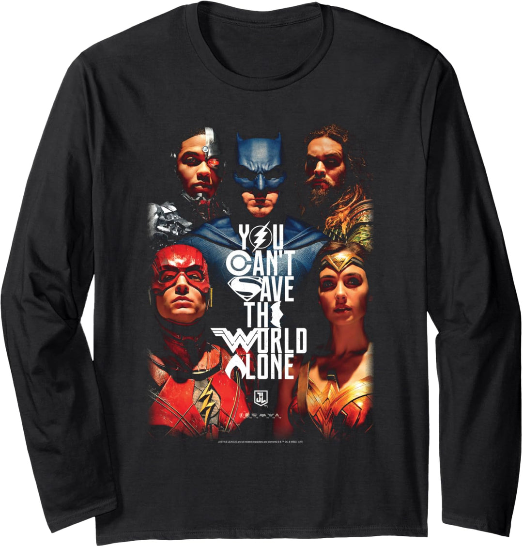 Justice League Movie Save the World Langarmshirt