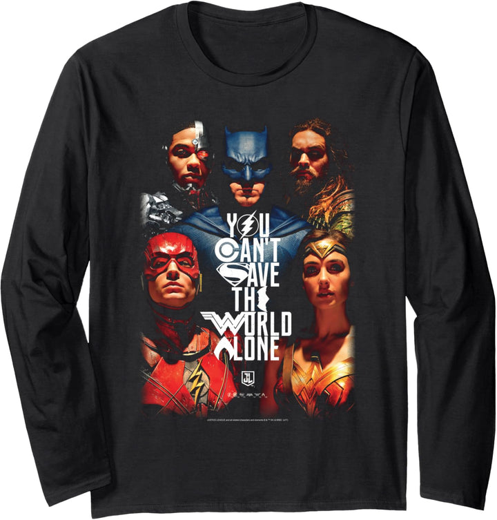 Justice League Movie Save the World Langarmshirt