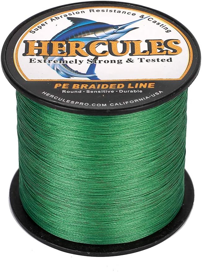 HERCULES Super Cast 100m - 2000m Yards Geflochtene Angelschnur 10lb - 300lb Test für Salzwasser Süss