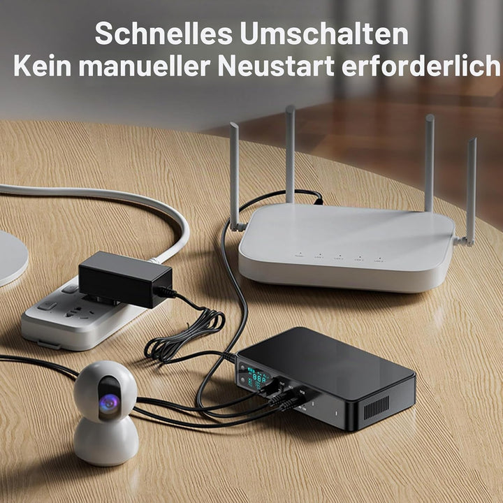 USV-Stromversorgung, Nahtlose Backup-Batterie, USB Typ C 5 V 3,6 A, 18000 MAh, 9 V 2 A 12 V 2 A Ausg