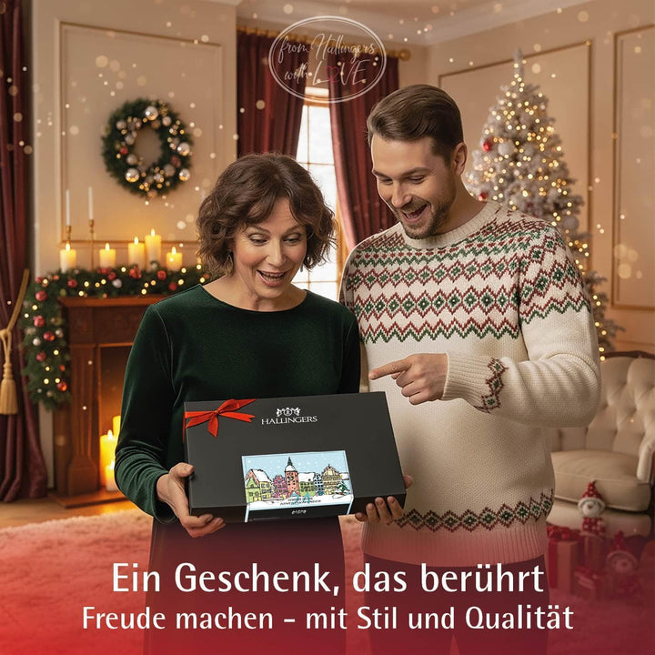 Hallingers Nostalgische Altstadt - Gewürz Adventskalender handmade, 24 Gewürze aus aller Welt (Set)