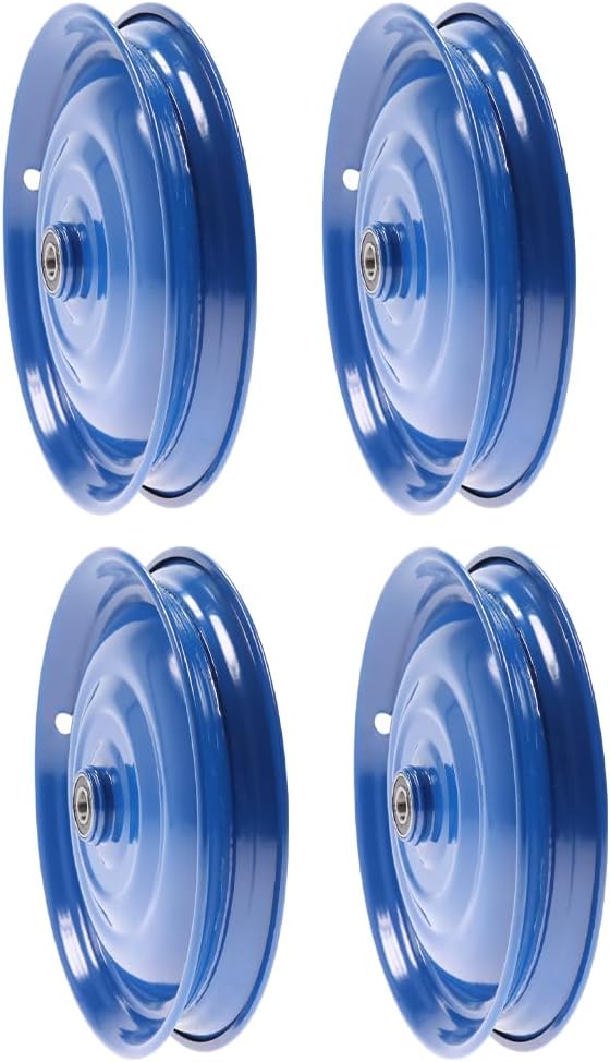 Scheibenrad Anhänger Handwagen Laufrad Rad Felge 12 1/2 Zoll Klaufix DDR (4 Stück Blau), 4 Stück Bla