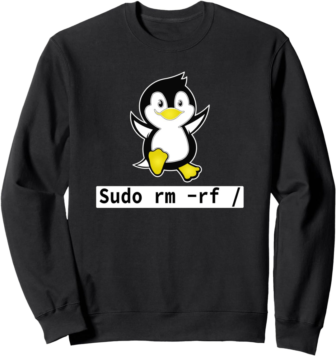 Tux Linux Pinguin Programmer Informatik HTML Admin Binär USB Sweatshirt