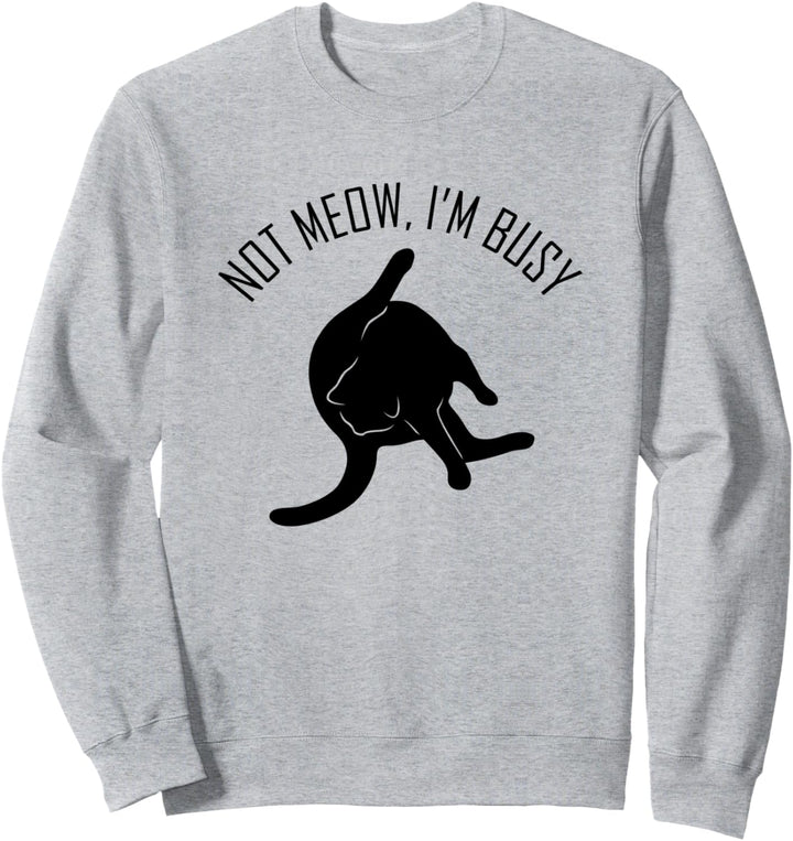 Not Meow, I'm Busy - Lustige Katze Sweatshirt