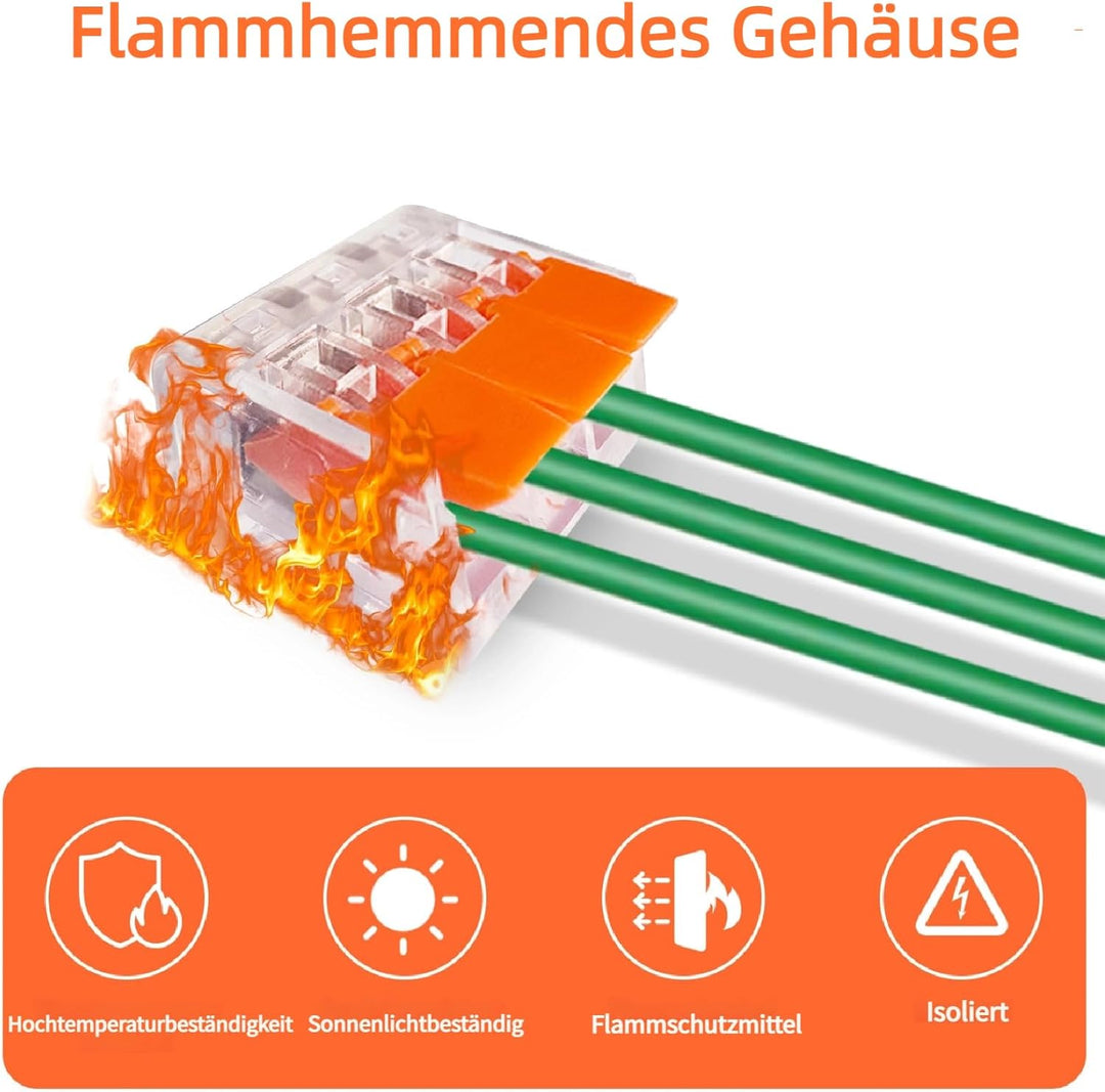 Kabelverbinder Kabelklemmen Elektro, 60 Stück Kabelverbinder 2-3-5 Leiter, Verbindungsklemmen Klemme