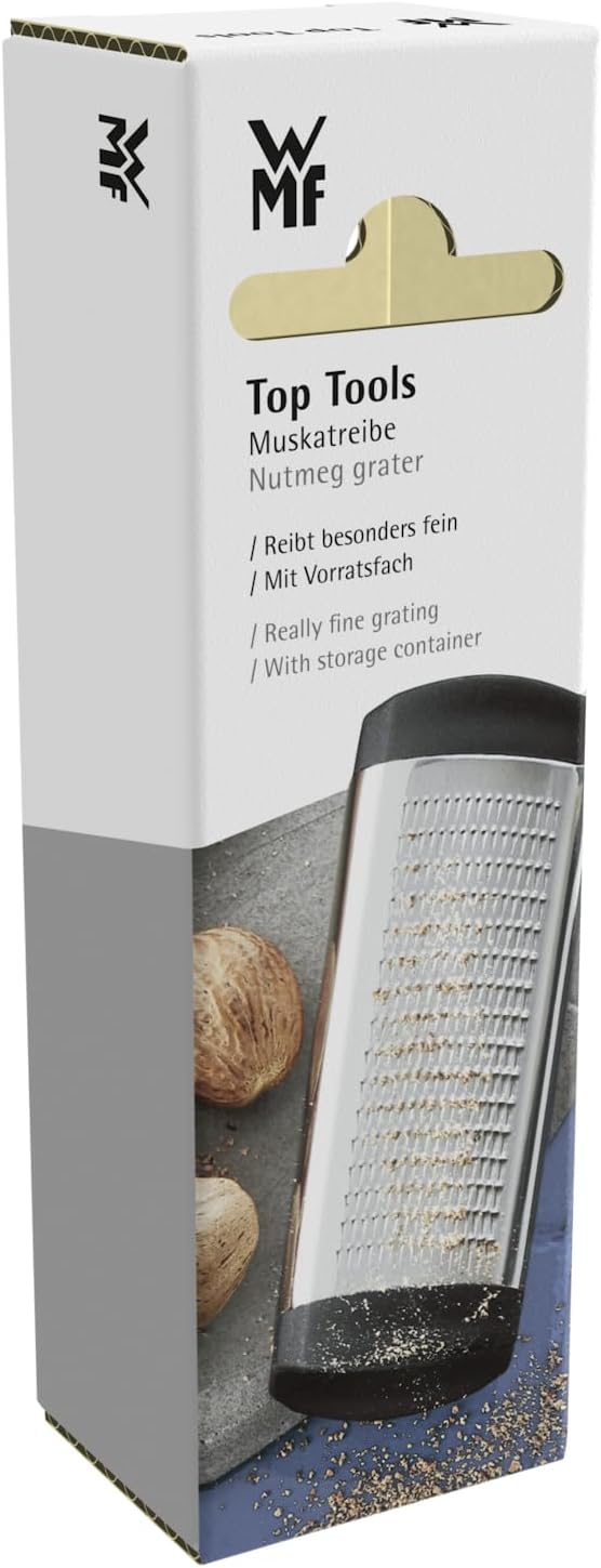 WMF Top Tools Muskatreibe 8 x 2,5 x 3,5 cm, mit praktischem Aufbewahrungsfach, ergonomisches Design