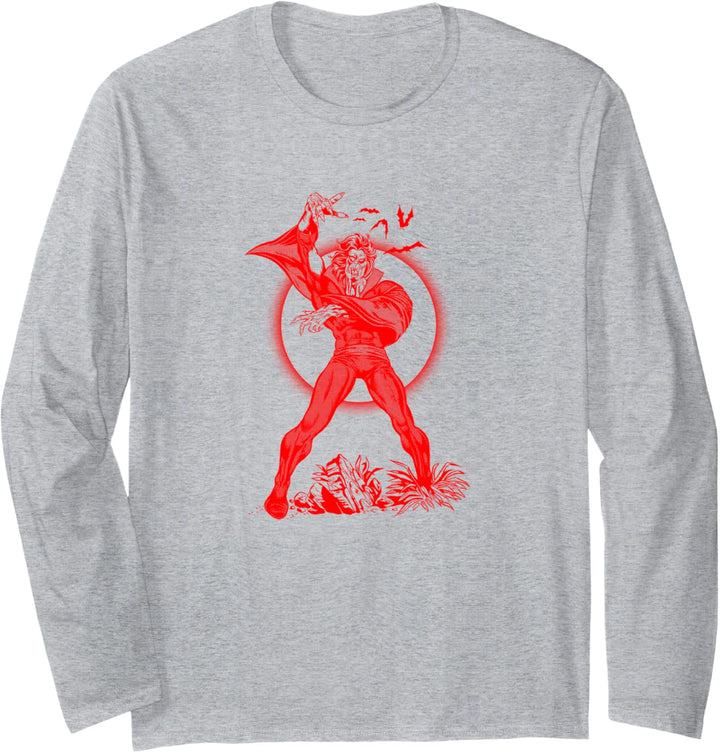 Marvel Morbius Red Hue Portrait Langarmshirt