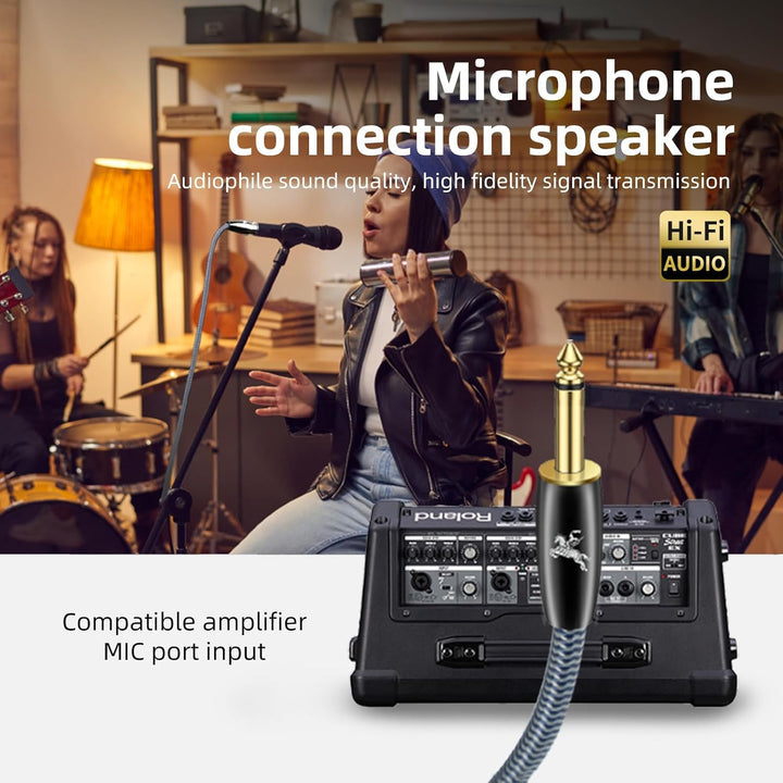Impeto Audiophile XLR Buchse auf klinke 6,3mm（6.35mm） Mikrofonkabel ts Mono Klinke Kabel XLR 3 Polig
