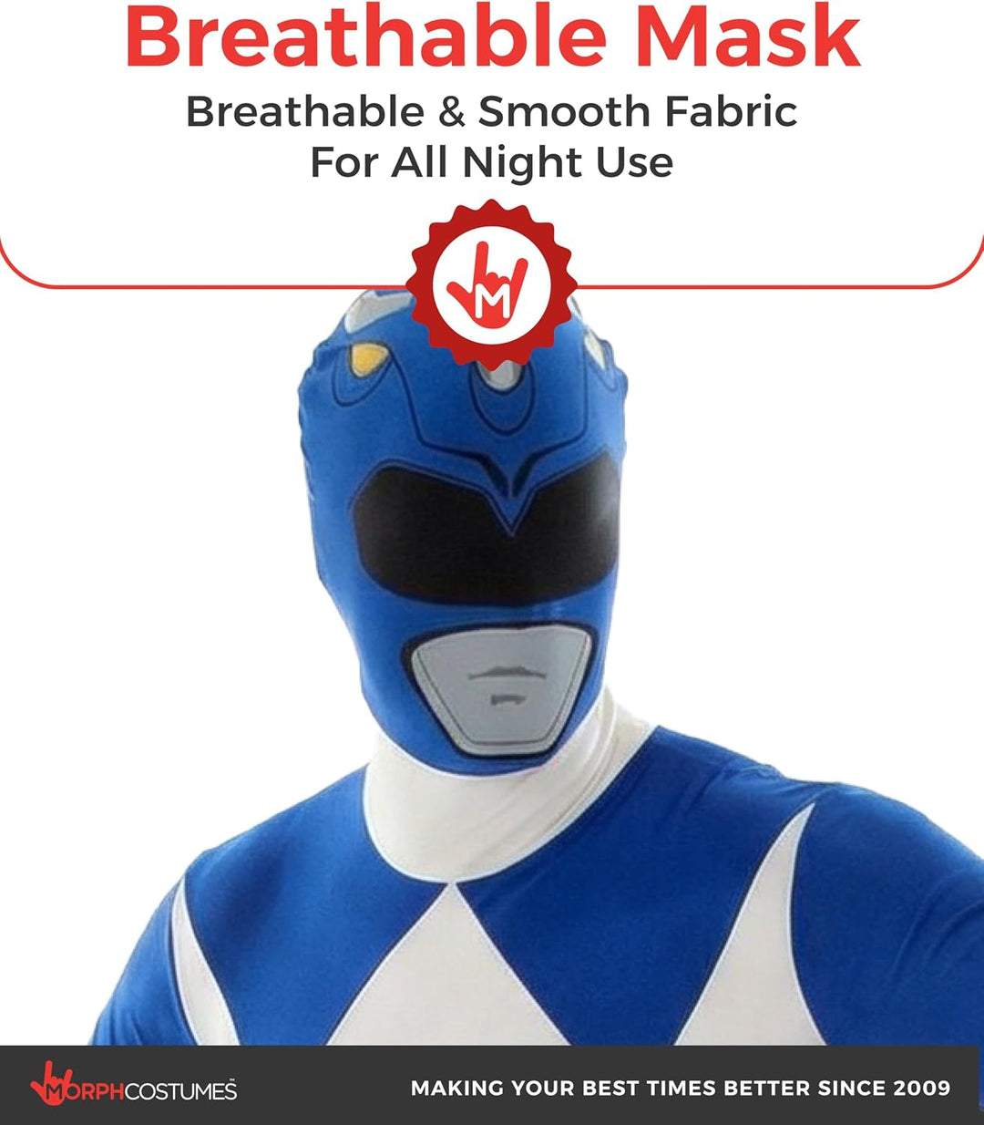 Morphsuits Power-Rangers Kostüm, Blau M