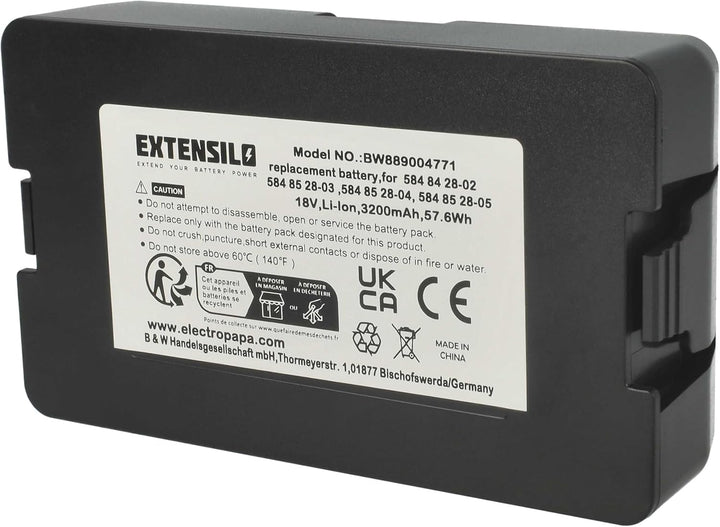 Akku kompatibel mit Gardena SILENO minimo 15202-20, 250 Rasenroboter (3,2Ah, 18V, Li-Ion)
