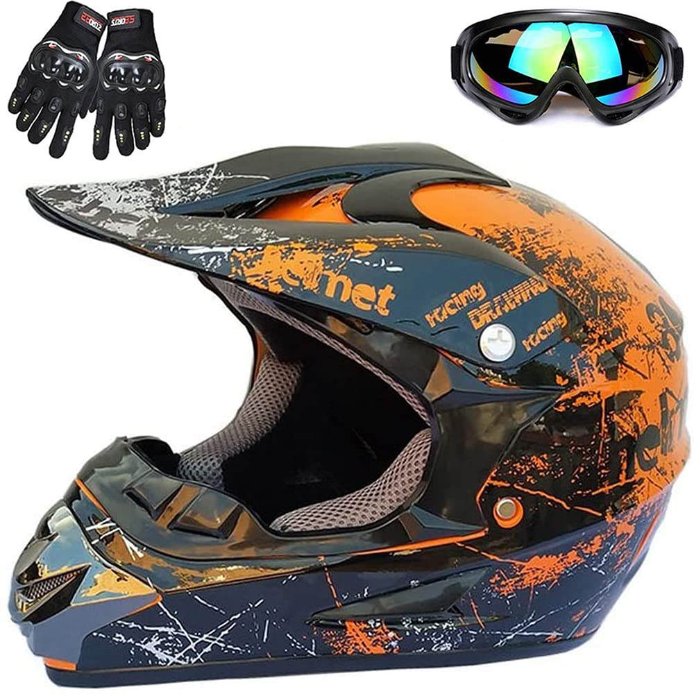 Jugend Motorradhelme,Kinderfahrradreithelm,Junge Und Mädchen, Roller Ski ATV Helm,ECE-Zertifizierung