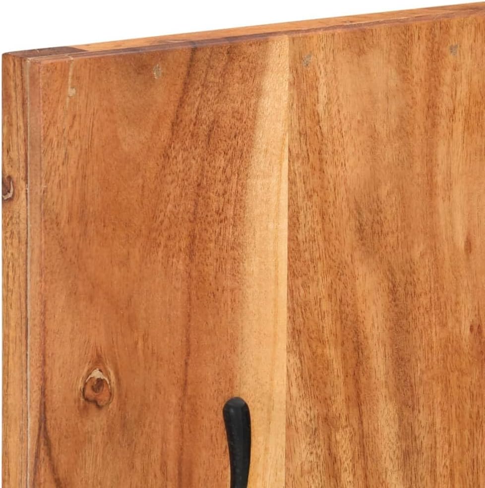vidaXL 2x Massivholz Akazie Wandgarderobe Vintage-Stil Garderobenpaneel Garderobe Wandpaneel Flurgar