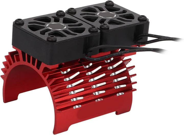 RC Bürstenloser Motor Lüfter, Doppelte Lüfter, 40‑42 mm, Alu, RC Car Kühlkörper für 1/8 ferngesteuer