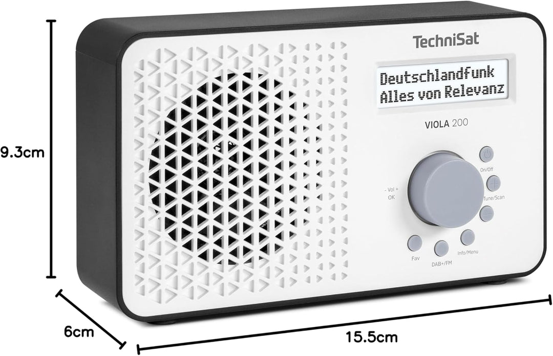 TechniSat Viola 200 - tragbares DAB+/UKW-Radio (mit LCD-Display, Teleskopantenne, Favoritenspeicher,