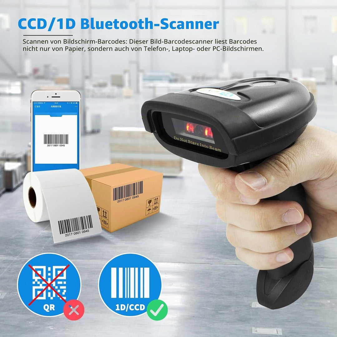 NETUM NT-1228BC Bluetooth CCD Barcode Scanner Handheld USB Kabelloser 1D Bar Codes Imager für Mobile