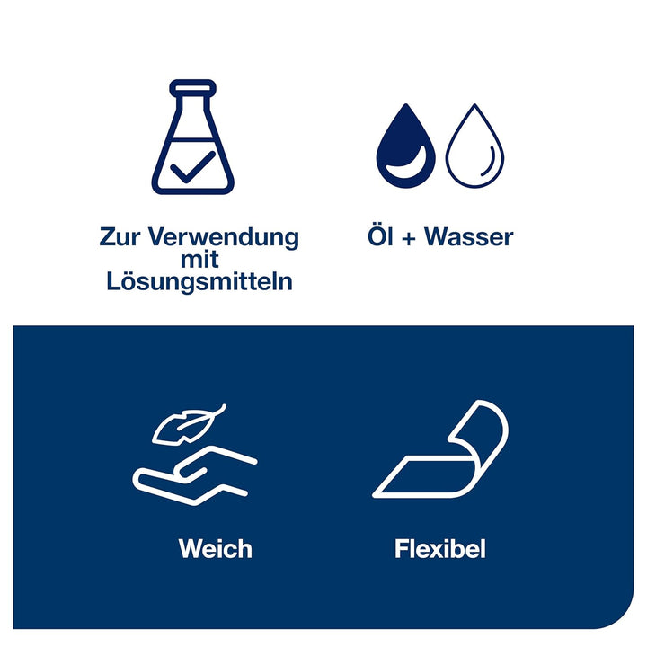 Tork Gefaltete Industrie Reinigungstücher Grau W4, flexibel und weich, 1 × 120 Tücher, 520679