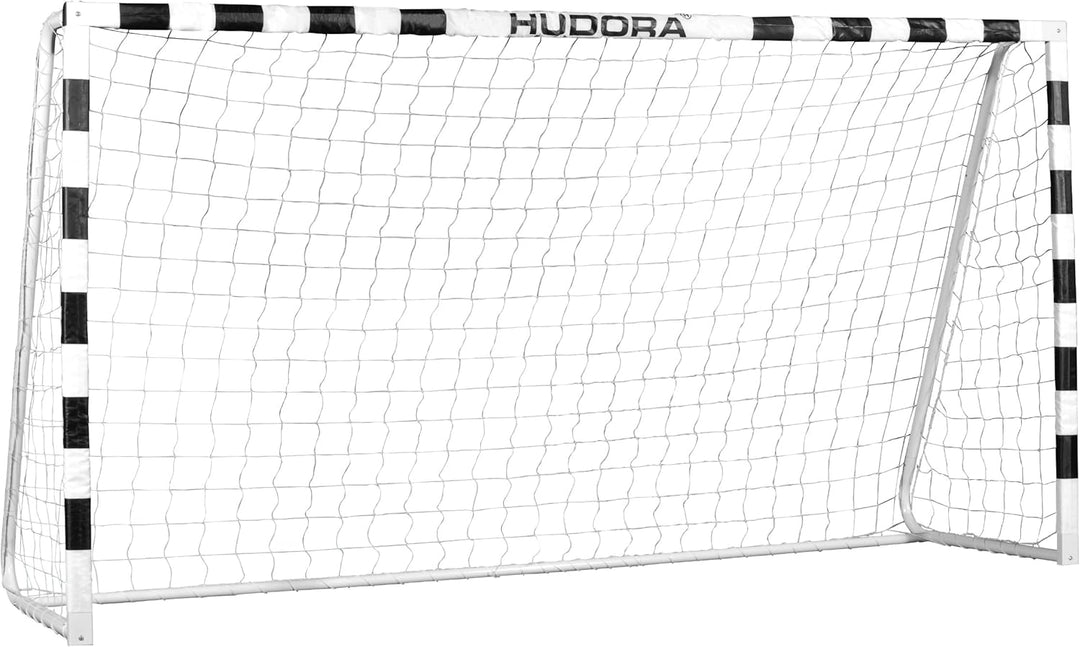 HUDORA Fussballtor Stadion - Standfestes Fussballtor für Kinder & Erwachsene - wetterfestes Fussball