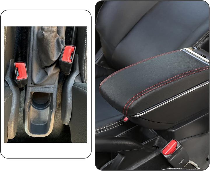 Auto Armlehnen für Corsa D 2006-2014 Doppelschicht Mittelkonsole Grosse Aufbewahrungsbox Schwarz mit