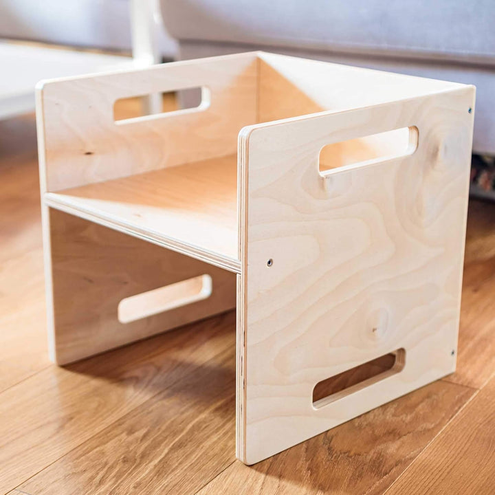 Ehrenkind® Kinder Hocker | Vielseitig & Stabil | Montessori Hocker | Wendehocker aus Birkenschichtho