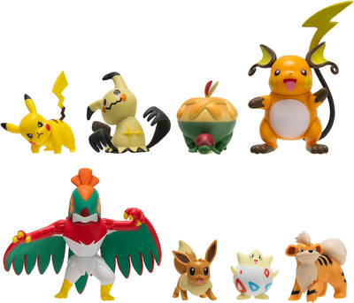 Pokémon Multipack 8 Pack - Pikachu, Eevee, Appletun, Growlithe, Mimikyu, Togepi, Raichu, Hawlucha