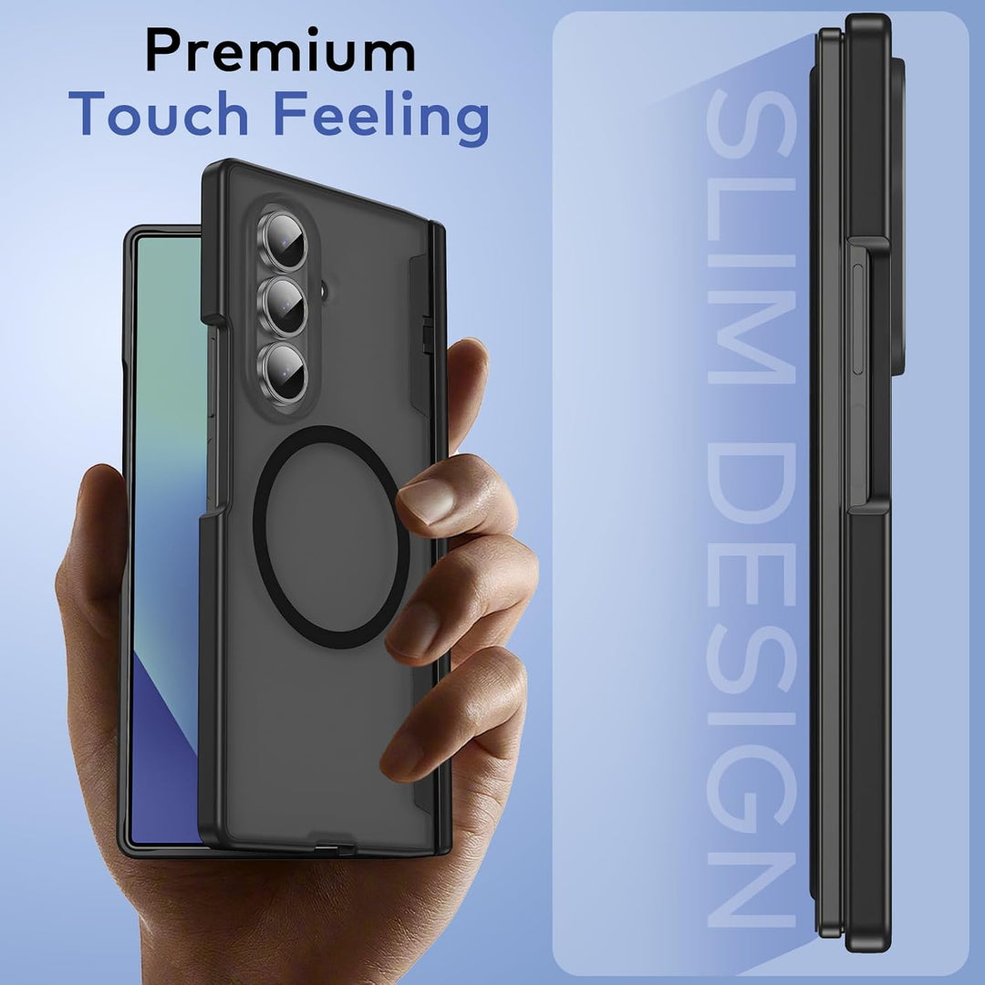 für Samsung Galaxy Z Fold 7 Hülle [Kompatibel mit MagSafe] mit Displayschutzfolie & Scharnier Schutz