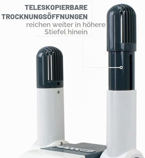 MaxxDry Heavy Duty SP - Stiefel-, Schuh- und Handschuh-Trockner mit verstellbaren Röhren und Timer,