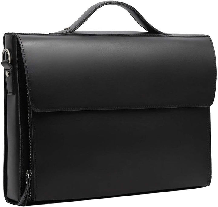 Leathario Aktentasche Herren Leder Laptoptasche 15.6 Zoll Businesstasche Herren Arbeitstasche Umhäng