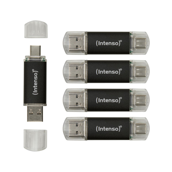 Intenso Twist Line Dual USB-Stick 5X 32GB - Super Speed USB 3.2 Gen 1x1 mit bis zu 70 MB/s, USB-C un