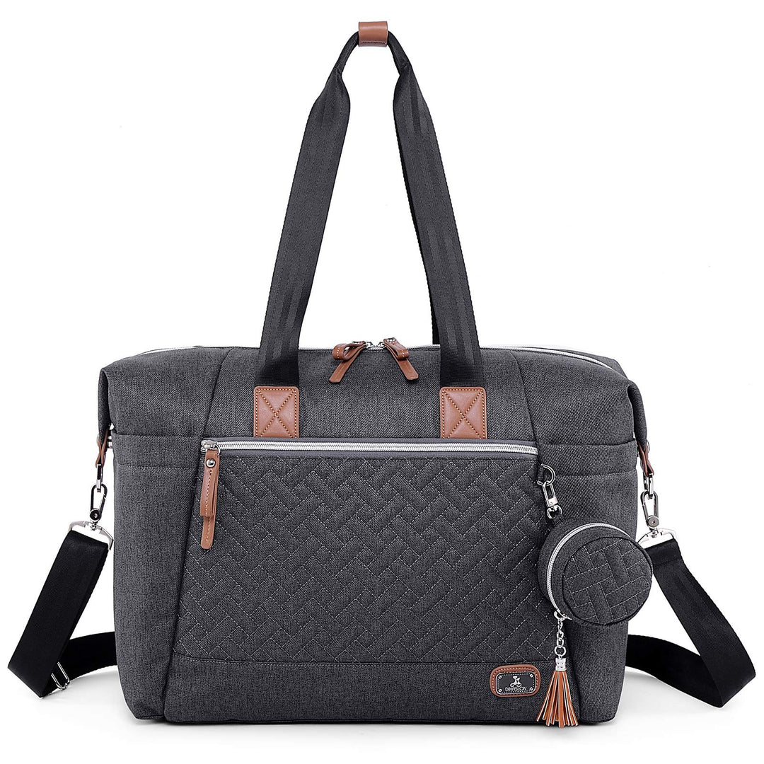 Dikaslon Wickeltasche mit Schnullertasche und Wickelunterlage, Grosse Reisewindeltasche für Mama und