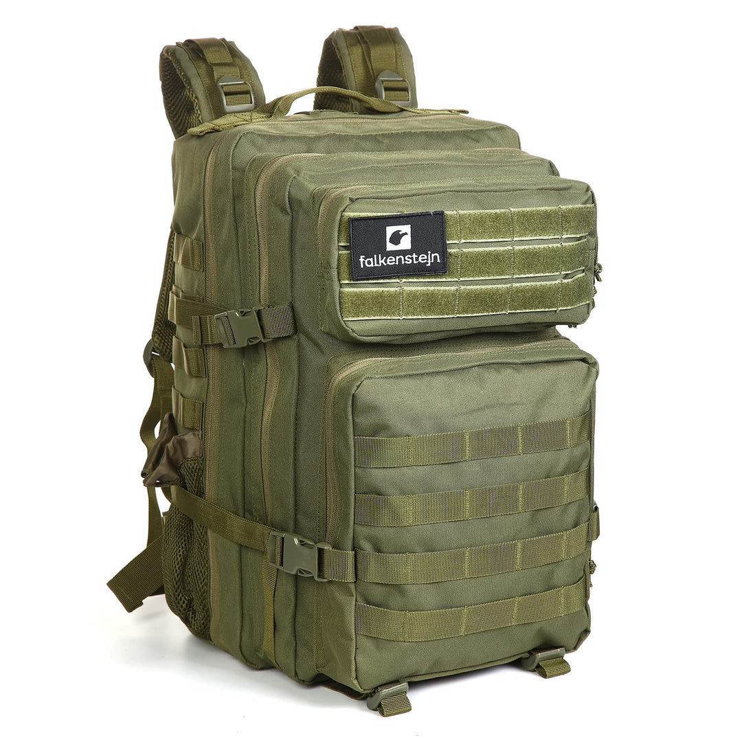 FALKENSTEJN Rucksack für Freizeit Outdooraktivitäten Schule Arbeit Multifunktionsrucksack Army 45l 4