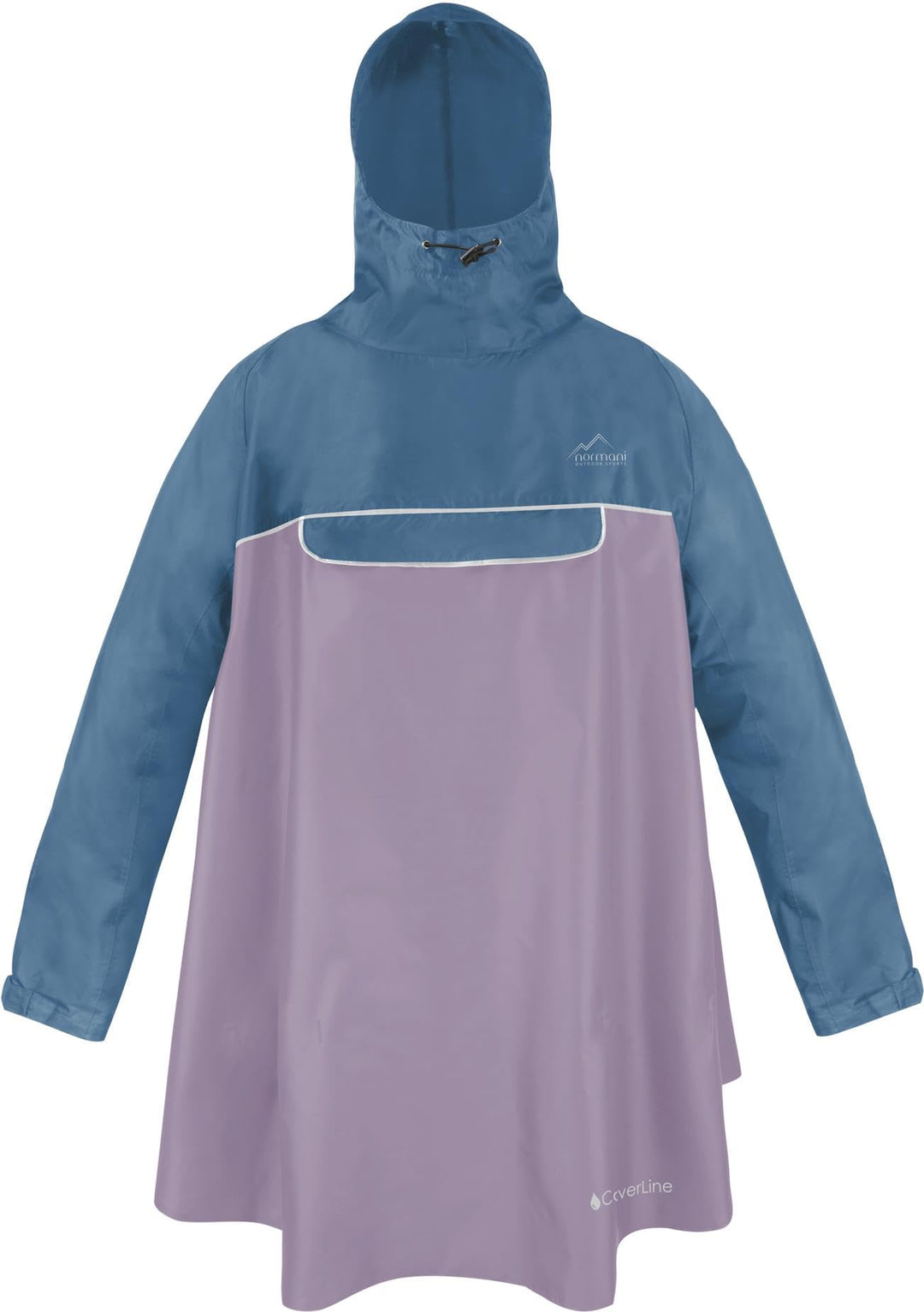 normani Regenponcho mit Ärmeln und Brusttasche für Damen und Herren (S-3XL) -YKK Brusttasche und 3M™