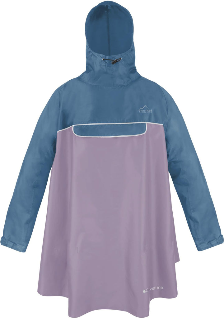 normani Regenponcho mit Ärmeln und Brusttasche für Damen und Herren (S-3XL) -YKK Brusttasche und 3M™