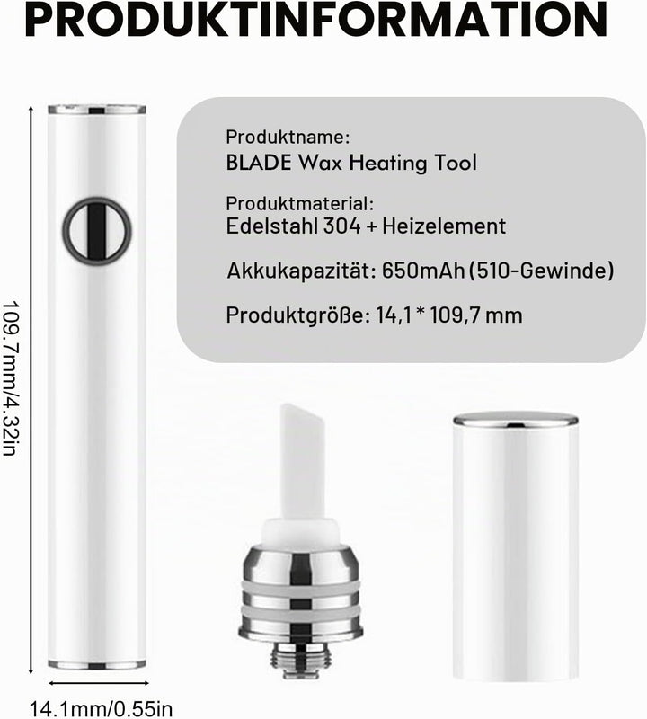 Ceramic Hot Knife, Keramik Heizmesser 510, Elektrisch Dab Werkzeug, Tragbares Heizmesser Wachszubehö