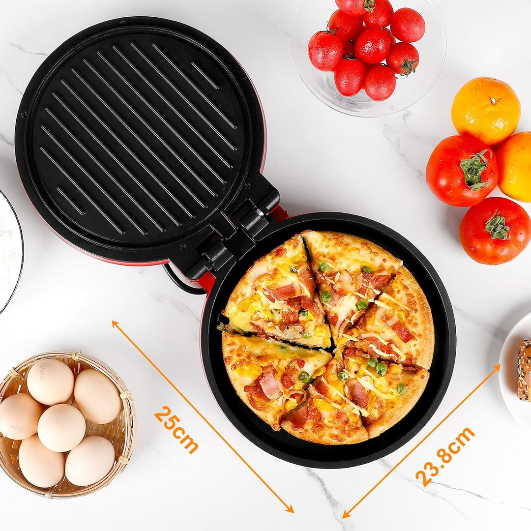SOKANY Elektrischer Pizzaofen | Elektrischer Pizzabäcker,Pizzaofen für Zuhause,220 °C, 1000 Wat,Plat