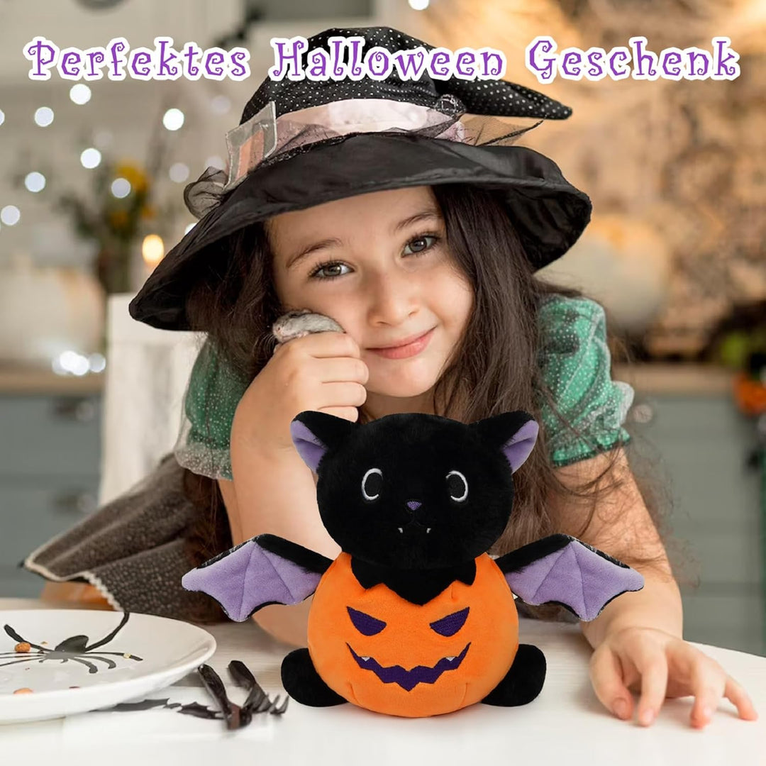 MUFEIRUO Halloween Fledermaus Plüsch,Halloween Fledermaus Plüschtiere,Halloween Kürbis Plüsch,Hallow