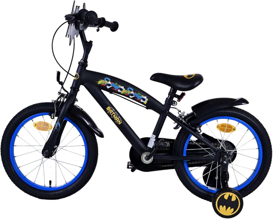 Volare Batman 16 Zoll Kinderfahrrad schwarz - Sicherheit, Komfort und Spass in einem!