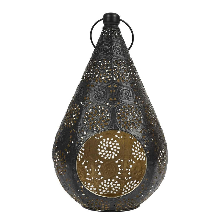 HOME DECO FACTORY, HD9106, Openwork Metal Lantern with elegant Design, ideal as a Candle Holder or t